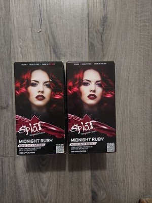 Splat Semi-Permanent Hair Dye Midnight Ruby Color 6oz LOT OF 2 FREE SHIPPING