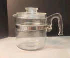 Vintage Pyrex Glass Flameware 6 Cup Coffee Pot Percolator 7756-B Pot & Lid 7757