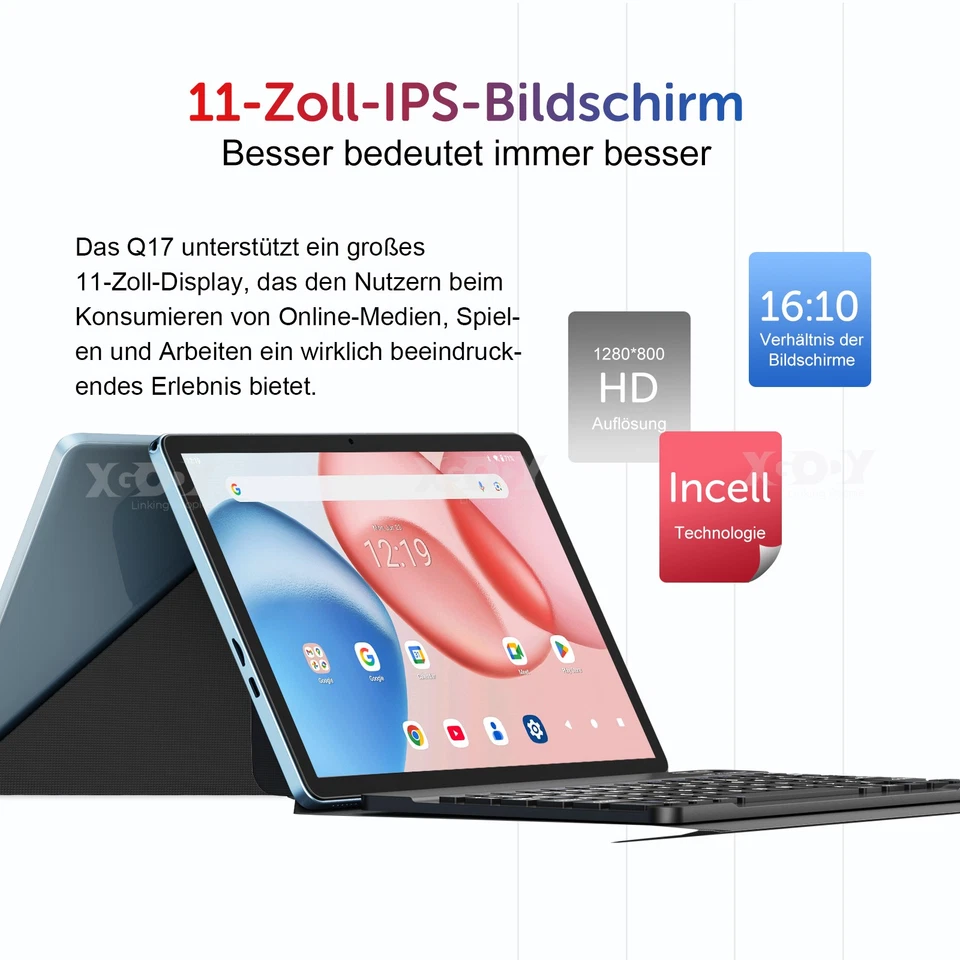 2025 Neueste Tablet 24GB RAM 256GB ROM Android 15 Octa-Core 8000mAh 1920*1200 PC - Bild 4 von 4
