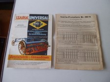 Prospekt ISARIA Sämaschinen mit Preisliste 1.Mai 1936