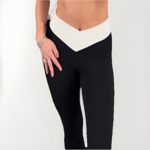 Joja Womens Fairway Drive Leggings Onyx Black & White XS Polyamide/Spandex