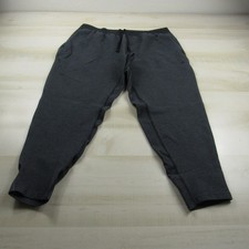 Nike Yoga Pants Mens Extra Large Gray Joggers Tapered Lightweight Swoosh Drifit