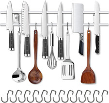 24-Inch Magnetic Knife Holder for Wall – 304 Stainless Steel Knife Strip with 12