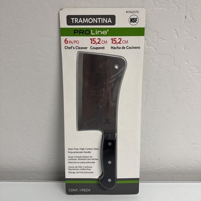 Tramontina ProLine 6'' Chef's Cleaver Stain Free High Carbon Steel New In Box