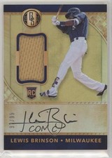 2017 Panini Chronicles Gold Standard Rookie Jersey 81/99 Lewis Brinson Auto 0bn9