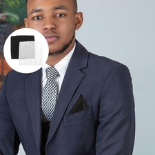 12 Pcs Suit Dress Pocket Square Men's Squares Gentleman's Black for