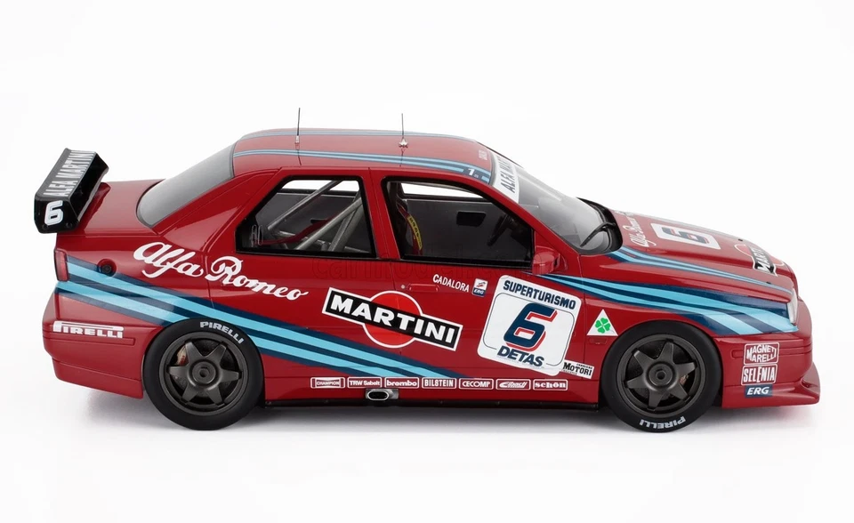 MODELLINO AUTO STATICO ALFA ROMEO 155 GTA MARTINI CADALORA MONZA 1992 SCALA 1/18 - Immagine 4 di 4