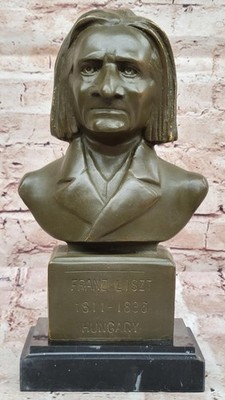 Limited Edition Franz Liszt Bronze Sculpture Statue Handmade Musician Sale Art