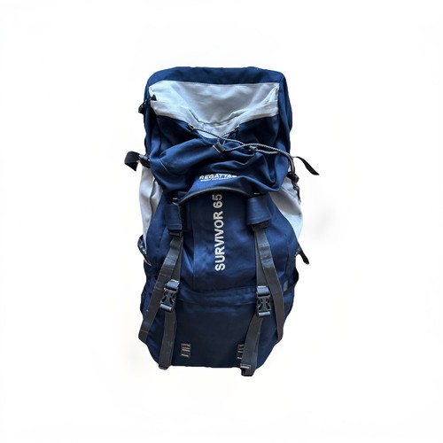 Regatta Survivor 65 Backpack Hiking System Rucksack Navy Blue & Grey 65L Used!