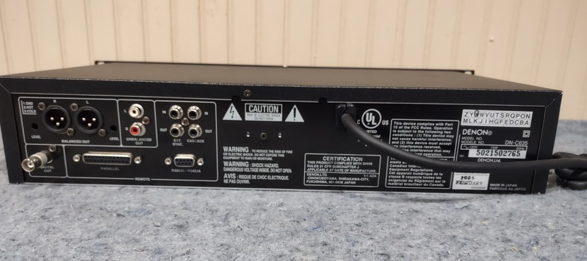 DENON DN-C635 RACK MOUNT CD/MP3 PLAYER-PLAYS-LOOKS NICE-EJECT