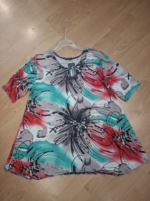 New Jersey   Tunika /Shirt in A-Linie leicht   Bunt Gr.XXL (46/48) 