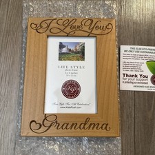 Kate Posh I LOVE YOU GRANDMA Picture photo frame For 4x6 Made In The USA NEW