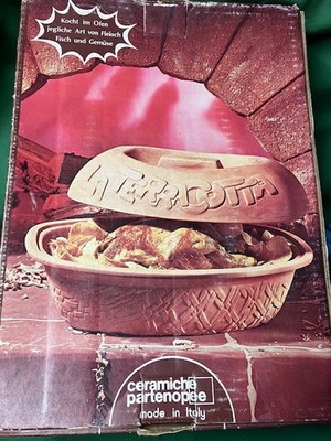 Römertopf Tontopf Brätertopf La Terracotta Neu + OVP Italy Ceramiche Partenopee