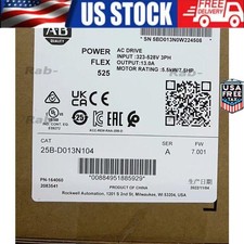 2022 Allen-Bradley PowerFlex 525 AB 25B-D013N104 AC Drive US Free Tax