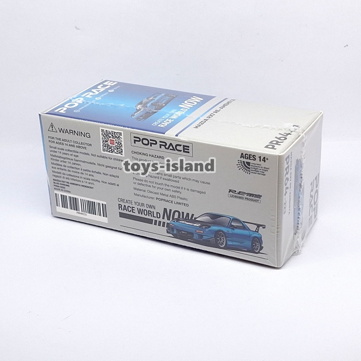 POPRACE PR64-223 MAZDA RX7 RE-AMEMIYA WIDEBODY BLUE CHROME 1/64