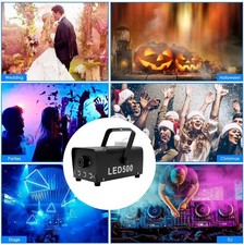 500W Fog Machine with LED Lights   DJ Party Smoke Machine, Stage Effect, 110V