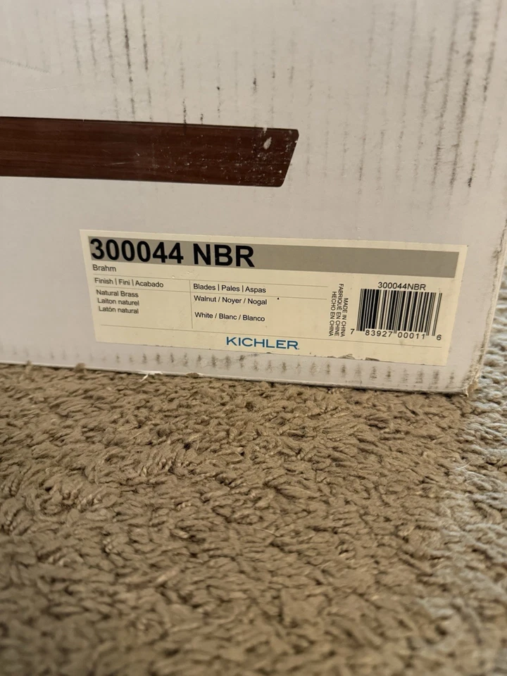 Kichler 300044 Brahm 56" 5 Blade Indoor LED Ceiling Fan - Brass COMPLETE READ - Image 3 of 4