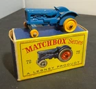 Vintage Original Boxed Lesney Matchbox #72 Fordson Tractor Die-Cast Car