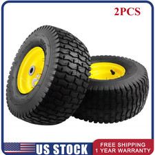 15x6.00-6 4ply Lawn Mower Front Tires And Wheel For John Deere Set Us