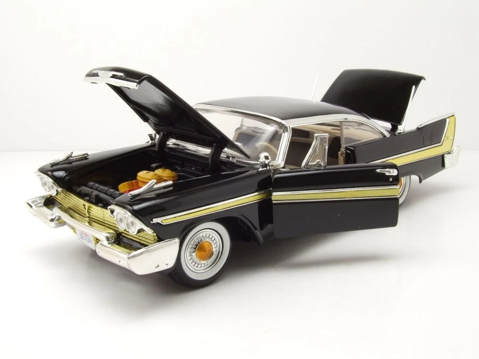 Plymouth Fury 1958 Nera Modellino Auto 1:18 MotorMax - Immagine 4 di 4