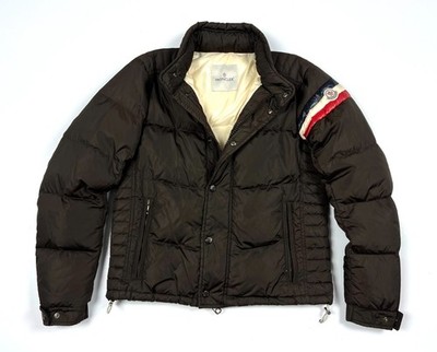 Auth Men's MONCLER CHAMONIX Brown Down Puffer Casual Jacket Size 2