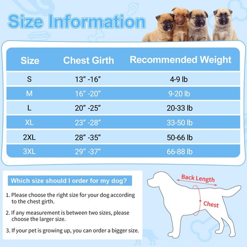 Dog Recovery Suit for Abdominal Wounds, Breathable Dog Surgery Recovery Suit ... - Picture 4 of 7