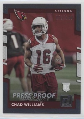 2017 Panini Donruss Rookies Press Proof Silver 12/100 Chad Williams #364 ex1