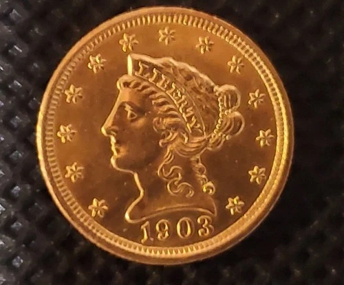 1903 $2.50 US Gold Quarter Eagle Coin Pre-1933 Business Strike Uncertified