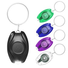 5 Pack Mini LED Keychain Flashlight Small Super Bright Key Ring Light Torch ...