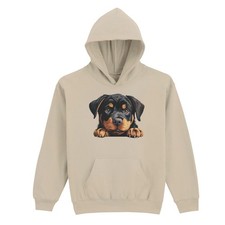 Rottweiler Puppy Dog Animals Kids Hoodie Childrens Hooded Jumper