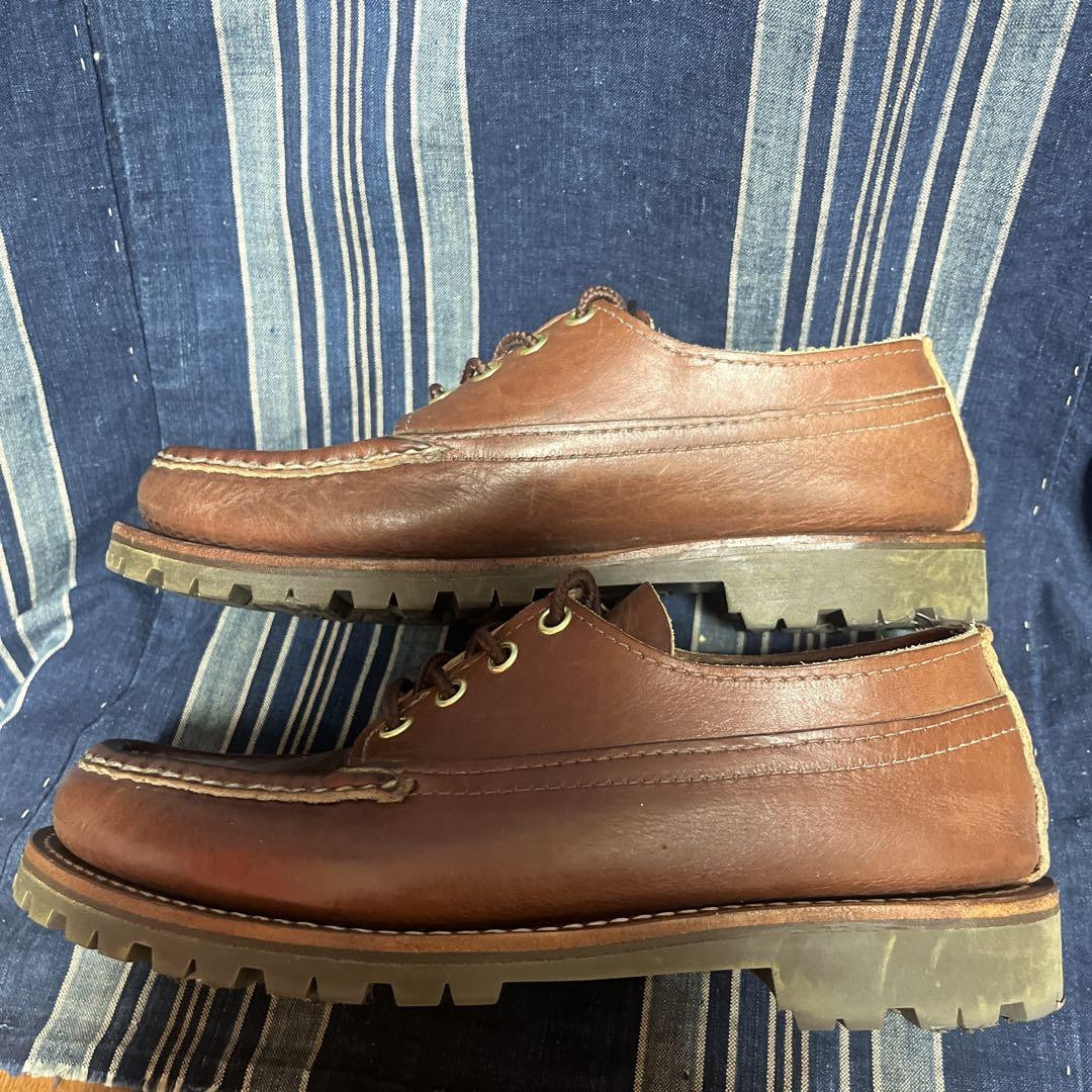 Russell Moccasin Boots Fishing Oxford Leather Brown Size US5 Russell Moccasin Boots Fishing Oxford Leather Brown Size US5