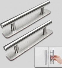 2PCS Stick on Handles,Stick on Door Handles,Door Pull Handle Self Adhesive Alumi