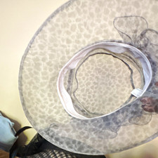 Women  s Gray Mesh Fascinator Hat Animal Print One Size Wedding Party Formal