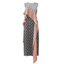 Diane Von Furstenberg Pink Printed Ruffle 100% Silk Dress. Size P