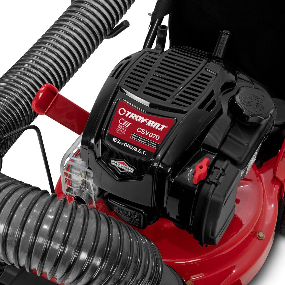 Troy-Bilt 24A-070FB66 Self-Propelled Chipper Shredder Vacuum 163cc CSV070 Red
