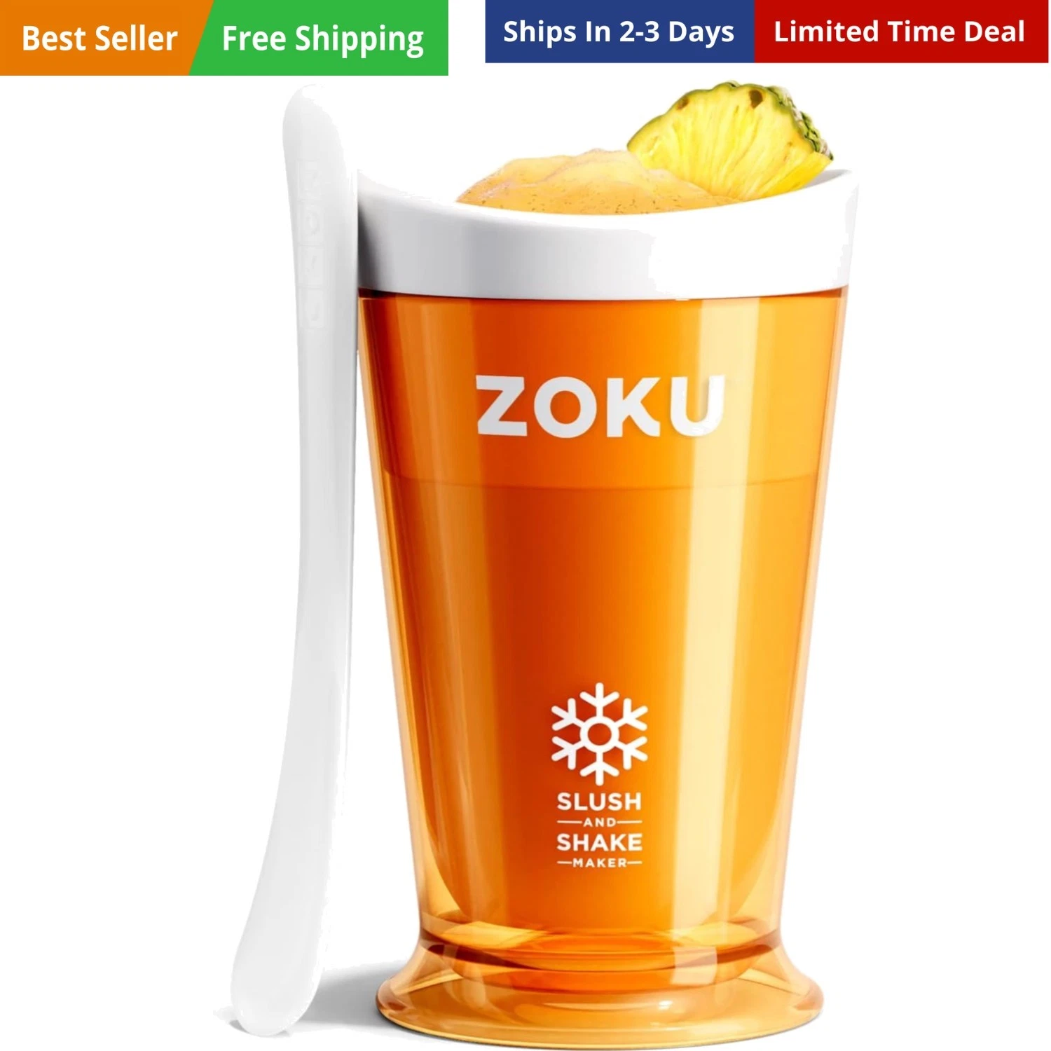 Slush and Shake Maker, Compact Make and Serve Cup with Freezer Core Creates S...