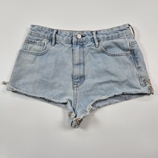 PACSUN Womens 27 High Rise Festival Denim Jean Shorts Mini