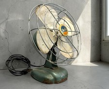 Vintage Rex Ray Desk Fan 4 Blade Metal Cage M...