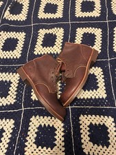 Red Wing Blacksmith Boots Mens 8 Burgundy Leather Boho Union Made In USA 4522