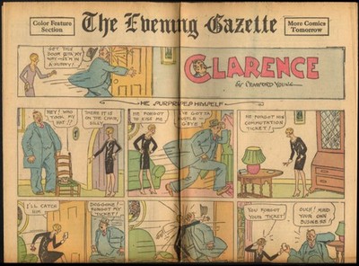 Worcester Evening Telegram Comics 5/9 1928 Clarence; Pa's Son-in-Law