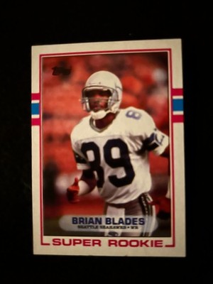 1989 topps football cards Joe Montana, Michael Perry, Jerry Rice, Brian Blades