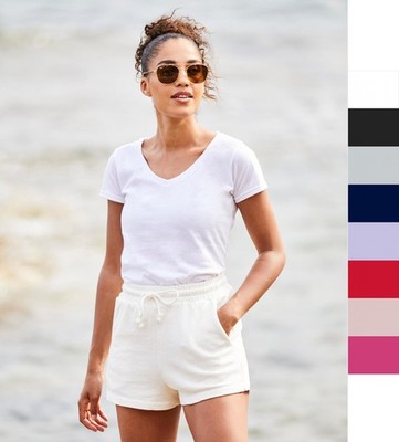3er Pack Fruit of the Loom Damen VNeck T-Shirt Baumwolle Iconic 150 61-444-0 NEW