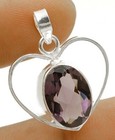 2CT Natural Amethyst 925 Solid Sterling Silver Pendant Jewelry @21-5 — photo 2