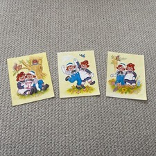 Vintage Raggedy Ann  Andy 1973 Litho Art Prints Picture Decor Bobbs Merrill