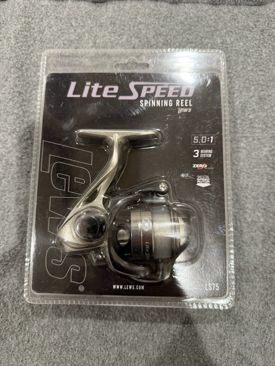 Lew's Lite Speed LS75 Spinning Reel 5.0:1 Gear Ratio 3 Bearings