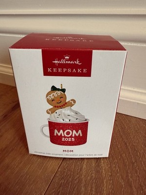 Hallmark Keepsake 2025 Mom Coffee Cup Mug Gingerbread Girl Ornament NEW IN BOX