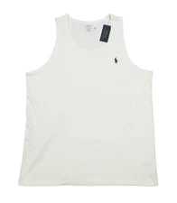 Polo Ralph Lauren Men's Cream Off White Crew-Neck Classic Fit Cotton Tank Top