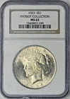 1923 Peace Silver Dollar - NGC MS63 - Patriot Collection - ✪COINGIANTS✪