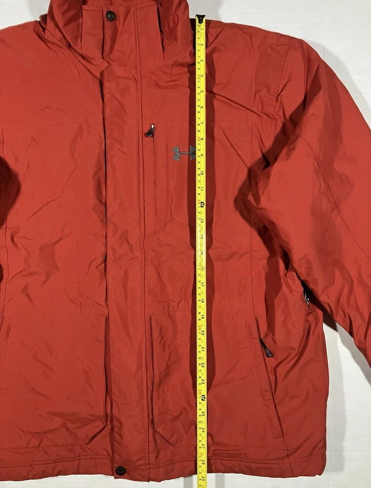 Chaqueta Under Armour Esquí Rendimiento Equipo Frío Naranja Nieve Invierno Hombres Talla L Foto 3 de 4