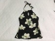 Lauren Ralph Lauren Villa Floral High Neck Keyhole Halter Tankini Top Sz 8